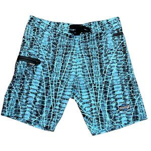 Hook & Tackle Board Shorts‎ Swim Bathing Suit Fishing Shorts Size 32